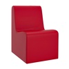 image:imageChildrens Factory Toddler Chair for Classroom Size Medium Navy  Toddler Chairs Comfy Easy to Clean WaterResistant PU Leather Surface High Density Foam Flexible Seating ClassroomRed