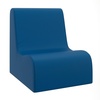 image:imageChildrens Factory Toddler Chair for Classroom Size Medium Navy  Toddler Chairs Comfy Easy to Clean WaterResistant PU Leather Surface High Density Foam Flexible Seating ClassroomBlue
