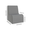 image:imageChildrens Factory Toddler Chair for Classroom Size Medium Navy  Toddler Chairs Comfy Easy to Clean WaterResistant PU Leather Surface High Density Foam Flexible Seating ClassroomRed