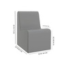 image:imageChildrens Factory Toddler Chair for Classroom Size Medium Navy  Toddler Chairs Comfy Easy to Clean WaterResistant PU Leather Surface High Density Foam Flexible Seating ClassroomAqua