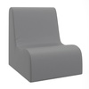 image:imageChildrens Factory Toddler Chair for Classroom Size Medium Navy  Toddler Chairs Comfy Easy to Clean WaterResistant PU Leather Surface High Density Foam Flexible Seating ClassroomGrey