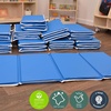 image:imageChildrens Factory Tough Duty Toddler Nap Mats 1 inch Thick Toddler Sleeping Mats for Preschools and Daycares Comfortable and Soft 4 Section Folding Nap Pad