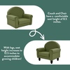 image:imageChildrens Factory Upholstered Toddler Chair for Classroom Chair Sage  2in1 Adjustible Height WaterResistant Vegan Leather Kids Chair Flexible Seating Classroom Furniture includes 4 LegsSage