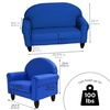 image:imageChildrens Factory Upholstered Toddler Chair for Classroom Chair Sage  2in1 Adjustible Height WaterResistant Vegan Leather Kids Chair Flexible Seating Classroom Furniture includes 4 LegsBlue