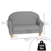 image:imageChildrens Factory Upholstered Toddler Chair for Classroom Chair Sage  2in1 Adjustible Height WaterResistant Vegan Leather Kids Chair Flexible Seating Classroom Furniture includes 4 LegsGrey