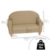 image:imageChildrens Factory Upholstered Toddler Chair for Classroom Chair Sage  2in1 Adjustible Height WaterResistant Vegan Leather Kids Chair Flexible Seating Classroom Furniture includes 4 LegsBuff