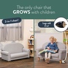 image:imageChildrens Factory Upholstered Toddler Chair for Classroom Chair Sage  2in1 Adjustible Height WaterResistant Vegan Leather Kids Chair Flexible Seating Classroom Furniture includes 4 LegsGrey
