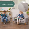 image:imageChildrens Factory Upholstered Toddler Chair for Classroom Chair Sage  2in1 Adjustible Height WaterResistant Vegan Leather Kids Chair Flexible Seating Classroom Furniture includes 4 LegsGrey