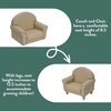 image:imageChildrens Factory Upholstered Toddler Chair for Classroom Chair Sage  2in1 Adjustible Height WaterResistant Vegan Leather Kids Chair Flexible Seating Classroom Furniture includes 4 LegsBuff