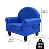 image:imageChildrens Factory Upholstered Toddler Chair for Classroom Chair Sage  2in1 Adjustible Height WaterResistant Vegan Leather Kids Chair Flexible Seating Classroom Furniture includes 4 LegsBlue