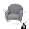 image:imageChildrens Factory Upholstered Toddler Chair for Classroom Chair Sage  2in1 Adjustible Height WaterResistant Vegan Leather Kids Chair Flexible Seating Classroom Furniture includes 4 LegsGrey