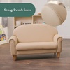 image:imageChildrens Factory Upholstered Toddler Chair for Classroom Chair Sage  2in1 Adjustible Height WaterResistant Vegan Leather Kids Chair Flexible Seating Classroom Furniture includes 4 LegsBuff