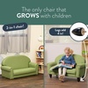 image:imageChildrens Factory Upholstered Toddler Chair for Classroom Chair Sage  2in1 Adjustible Height WaterResistant Vegan Leather Kids Chair Flexible Seating Classroom Furniture includes 4 LegsSage