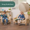 image:imageChildrens Factory Upholstered Toddler Chair for Classroom Chair Sage  2in1 Adjustible Height WaterResistant Vegan Leather Kids Chair Flexible Seating Classroom Furniture includes 4 LegsBuff
