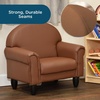 image:imageChildrens Factory Upholstered Toddler Chair for Classroom Chair Sage  2in1 Adjustible Height WaterResistant Vegan Leather Kids Chair Flexible Seating Classroom Furniture includes 4 LegsWalnut