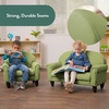 image:imageChildrens Factory Upholstered Toddler Chair for Classroom Chair Sage  2in1 Adjustible Height WaterResistant Vegan Leather Kids Chair Flexible Seating Classroom Furniture includes 4 LegsSage