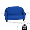image:imageChildrens Factory Upholstered Toddler Chair for Classroom Chair Sage  2in1 Adjustible Height WaterResistant Vegan Leather Kids Chair Flexible Seating Classroom Furniture includes 4 LegsBlue