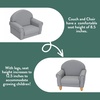 image:imageChildrens Factory Upholstered Toddler Chair for Classroom Chair Sage  2in1 Adjustible Height WaterResistant Vegan Leather Kids Chair Flexible Seating Classroom Furniture includes 4 LegsGrey