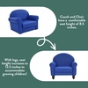 image:imageChildrens Factory Upholstered Toddler Chair for Classroom Chair Sage  2in1 Adjustible Height WaterResistant Vegan Leather Kids Chair Flexible Seating Classroom Furniture includes 4 LegsBlue