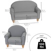 image:imageChildrens Factory Upholstered Toddler Chair for Classroom Chair Sage  2in1 Adjustible Height WaterResistant Vegan Leather Kids Chair Flexible Seating Classroom Furniture includes 4 LegsGrey
