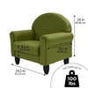 image:imageChildrens Factory Upholstered Toddler Chair for Classroom Chair Sage  2in1 Adjustible Height WaterResistant Vegan Leather Kids Chair Flexible Seating Classroom Furniture includes 4 LegsSage