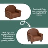 image:imageChildrens Factory Upholstered Toddler Chair for Classroom Chair Sage  2in1 Adjustible Height WaterResistant Vegan Leather Kids Chair Flexible Seating Classroom Furniture includes 4 LegsWalnut