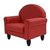 image:imageChildrens Factory Upholstered Toddler Chair for Classroom Chair Sage  2in1 Adjustible Height WaterResistant Vegan Leather Kids Chair Flexible Seating Classroom Furniture includes 4 LegsRed