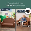 image:imageChildrens Factory Upholstered Toddler Chair for Classroom Chair Sage  2in1 Adjustible Height WaterResistant Vegan Leather Kids Chair Flexible Seating Classroom Furniture includes 4 LegsWalnut