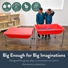 image:imageChildrens Factory Water Table and Lid Set Red Sensory Table for Kids 24  Sandbox with Locking Casters for Indoor or Outdoor Use RustResistant Sensory Bin for Classrooms Preschools and Daycares24