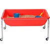 image:imageChildrens Factory Water Table and Lid Set Red Sensory Table for Kids 24  Sandbox with Locking Casters for Indoor or Outdoor Use RustResistant Sensory Bin for Classrooms Preschools and Daycares18