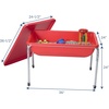 image:imageChildrens Factory Water Table and Lid Set Red Sensory Table for Kids 24  Sandbox with Locking Casters for Indoor or Outdoor Use RustResistant Sensory Bin for Classrooms Preschools and Daycares24