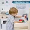 image:imageChildrens Factory Wooden 3Piece Kitchen Set  Kids amp Toddlers Pretend Fridge  Realistic Design amp Feature  PreSchool Furniture for Classroom or Playroom  Assembly Required3Piece Kitchen Set