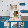 image:imageChildrens Factory Wooden 3Piece Kitchen Set  Kids amp Toddlers Pretend Fridge  Realistic Design amp Feature  PreSchool Furniture for Classroom or Playroom  Assembly RequiredHutch