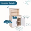 image:imageChildrens Factory Wooden 3Piece Kitchen Set  Kids amp Toddlers Pretend Fridge  Realistic Design amp Feature  PreSchool Furniture for Classroom or Playroom  Assembly RequiredHutch