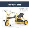 image:imageMYRIDER Toddler Trike Kids Tricycle for Preschool Daycare Playground Kids Tricycles Rubber Tires YellowBlack 8 Mini Pusher  MyRider Toddler Tricycle with 105 Tall Seat amp Spokeless Tires RustResistant Kids Bike for Preschools and DaycareTandem  3 Yrs and Up
