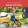 image:imageMYRIDER Toddler Trike Kids Tricycle for Preschool Daycare Playground Kids Tricycles Rubber Tires YellowBlack 8 Mini Pusher  MyRider Toddler Tricycle with 105 Tall Seat amp Spokeless Tires RustResistant Kids Bike for Preschools and DaycareTrike  3 Years and Up