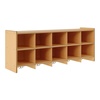 image:imageAngeles Value Line 10 Section Wall Locker 48 L x 19 H Kids Storage Organizer Floating Book Shelves for Wall for Classroom Playroom Nursery Montessori School Natural