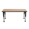 image:imageChildrens Factory AB6554PB As We Grow School Table 30x60 Adjustable Height 1622 H GrayBlue Kids Daycare Preschool or Classroom Study amp Activity TableOakblack