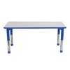 image:imageChildrens Factory AB6554PB As We Grow School Table 30x60 Adjustable Height 1622 H GrayBlue Kids Daycare Preschool or Classroom Study amp Activity TableBluegray