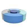 image:imageChildrens Factory CF805324TRQ 5Piece Curve Seating Tranquility Classroom or Daycare Furniture Kids Preschool Reading Nook Flexible Seating