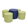 image:imageChildrens Factory CF805329TRQ 5Piece Tranquility Ottoman Set Navy Classroom or Daycare Furniture Kids Preschool Reading Nook Flexible SeatingNavy