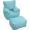 image:imageChildrens Factory Cozy Chair and Ottoman Set Flexible Seating Classroom Furniture Comfy Kids Chairs Deep Water BlueAqua