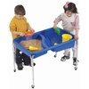 image:imageChildrens Factory Double Water Table Table 18 Height  Sandbox with Locking Casters for Indoor or Outdoor Use RustResistant Sensory Bin for Classrooms Preschools and DaycaresTable