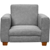 image:imageChildrens Factory Flexible Seating Classroom Set Chair and Sofa Brown  2in1 Adjustible Height Classroom Furniture WaterResistant Vegan Leather Kids Chair and Kids Couch includes 2 LegsGrey