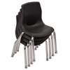 image:imageChildrens Factory MyPosture 10 H Chair 4 Pack Black with Chrome Legs AB8010BLC4 Kids Preschool Daycare or Classroom Flexible Seating Toddler Desk Chair