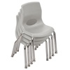 image:imageChildrens Factory MyPosture 10 H Chair 4 Pack Gray with Chrome Legs AB8010GYC4 Kids Preschool Daycare or Classroom Flexible Seating Toddler Desk Chair