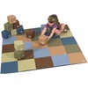 image:imageChildrens Factory Patchwork Activity Mat amp Large FoamBlocks Set of 12Blocks Floor Mat for KidsBabiesInfants HomeschoolClassroom Use WoodlandWoodland