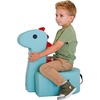image:imageChildrens Factory Spike the Dino Aqua Foam Kids Stool Toddler Soft Seating Chair for Daycare Preschool and Home Lightweight and Easy to Clean Little Explorers CollectionAqua