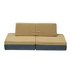 image:imageChildrens Factory The Whatsit Kids Couch or 2 Chairs Gray amp Gold CF349069 Toddler to Teen Bedroom Furniture Girls and Boys Playroom Sofa