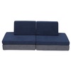 image:imageChildrens Factory The Whatsit Kids Couch or 2 Chairs Gray amp Navy CF349068 Toddler to Teen Bedroom Furniture Girls and Boys Playroom Sofa